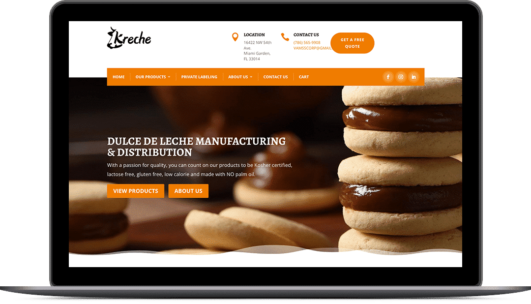 Kreche Foods | Website Design